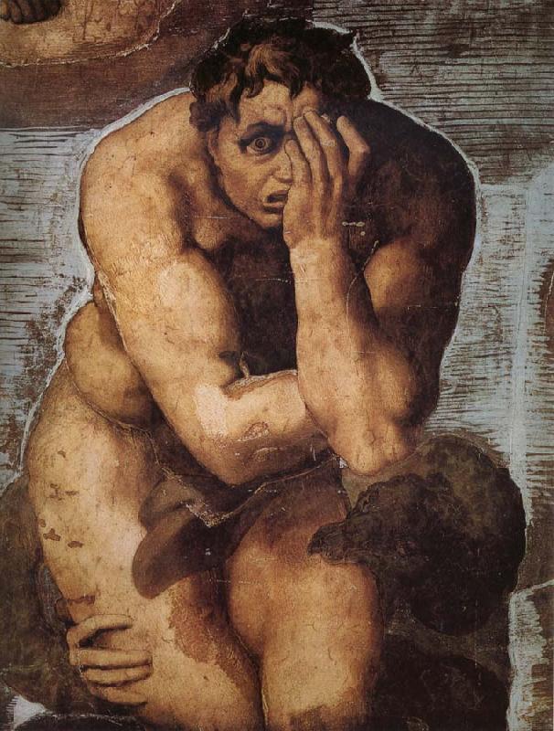 Michelangelo Buonarroti Damned soul descending into Hell Sweden oil painting art